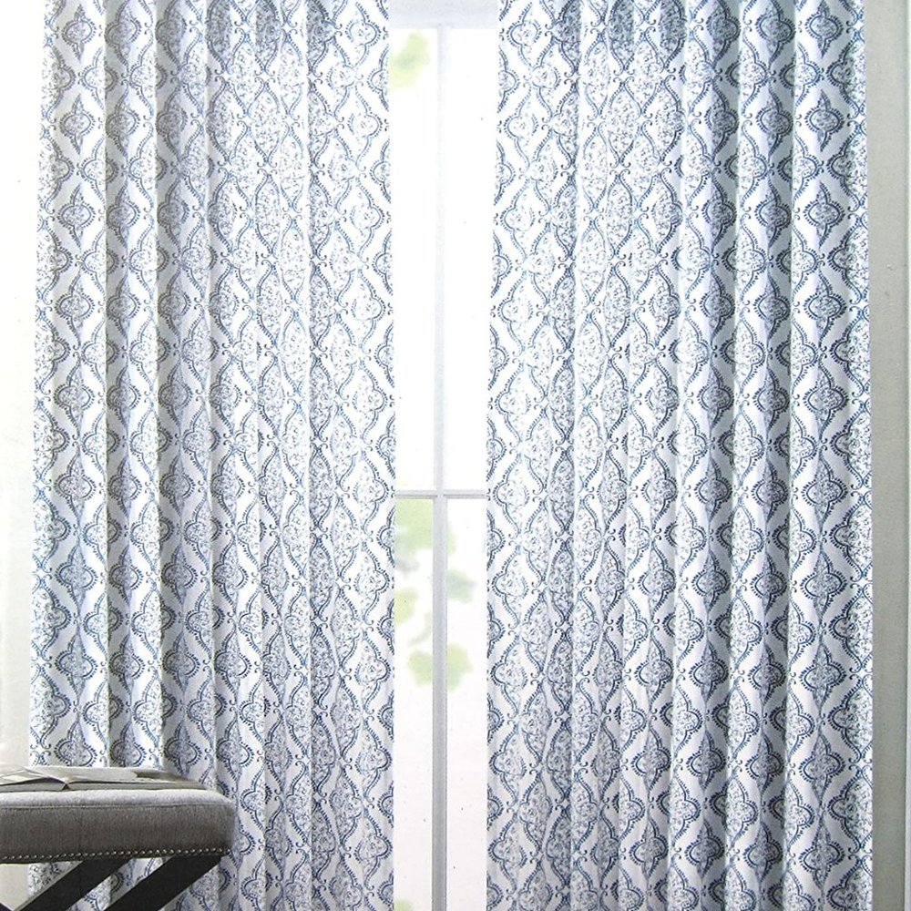 Tahari Home Medallion Pair of Curtains Tab Top